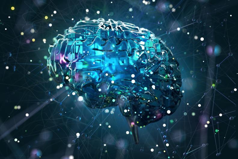 computergenerierte Darstellung eines Gehirns