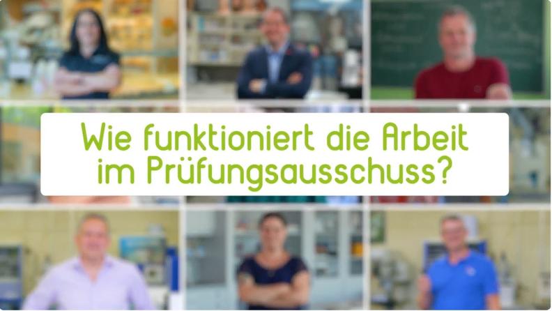 6 Prüfende schauen den Betrachter an
