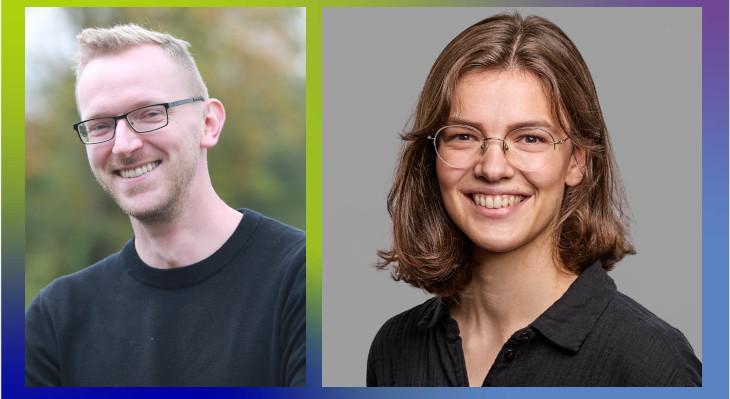 Portraitaufnahmen von Florian Dück und Stella Heitzhausen